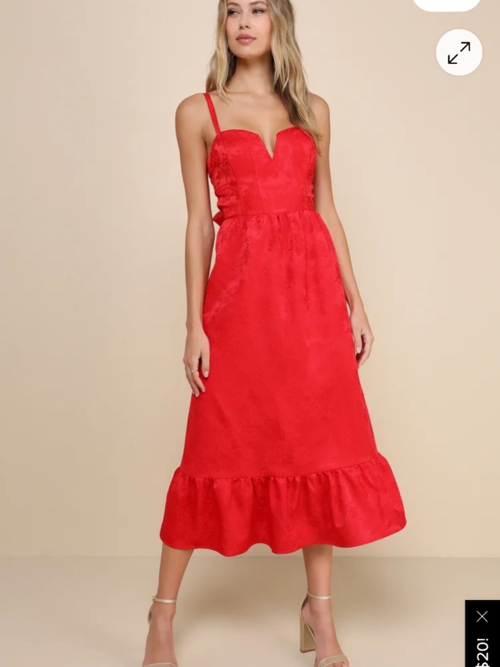 Red lulus midi dress